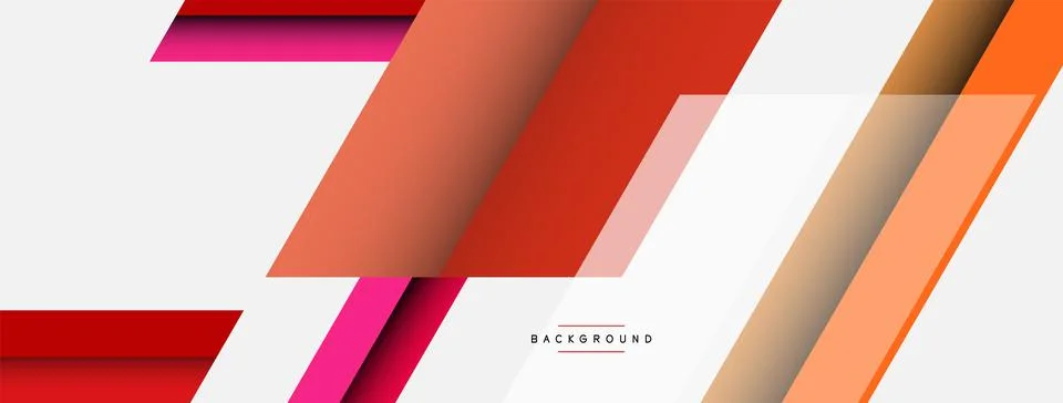 Vector background. Abstract overlapping color lines design with shadow effects 스톡 일러스트
