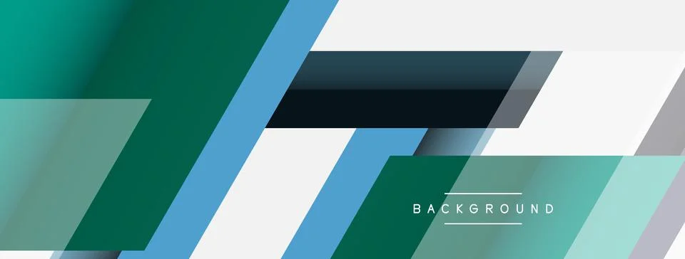Vector background. Abstract overlapping color lines design with shadow effects Illustrazione stock