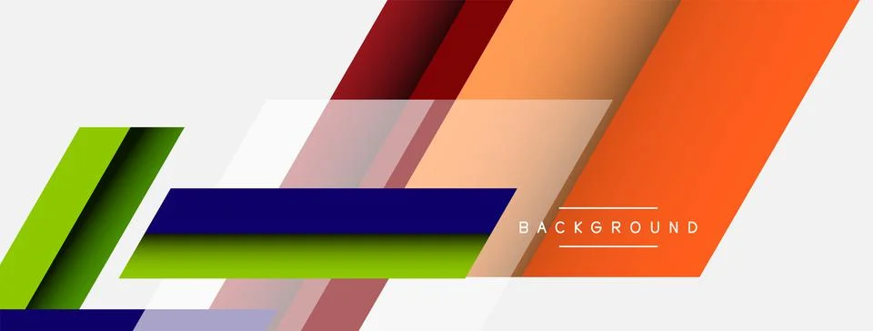 Vector background. Abstract overlapping color lines design with shadow effects イラスト素材