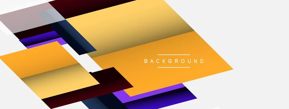 Vector background. Abstract overlapping color lines design with shadow effects Stock Illustration