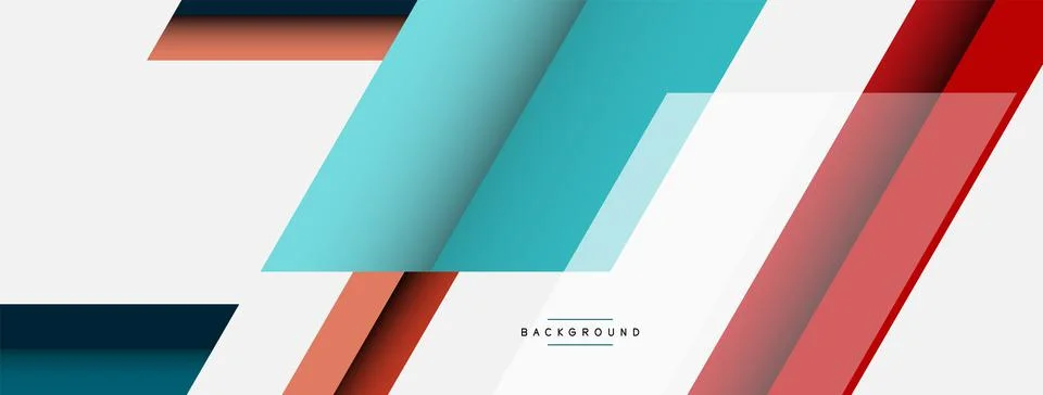 Vector background. Abstract overlapping color lines design with shadow effects Illustrazione stock