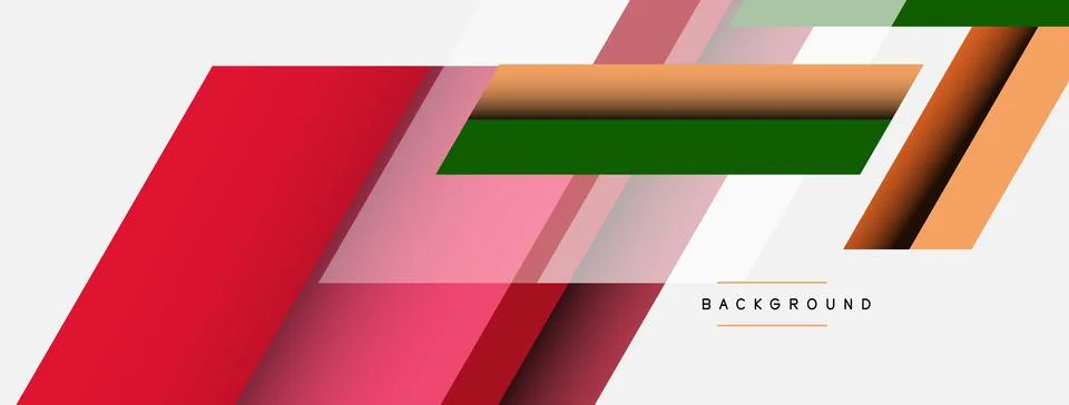 Vector background. Abstract overlapping color lines design with shadow effects Illustrazione stock