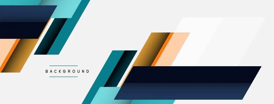 Vector background. Abstract overlapping color lines design with shadow effects Illustrazione stock