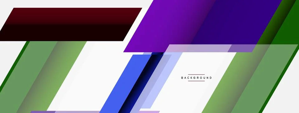 Vector background. Abstract overlapping color lines design with shadow effects Illustrazione stock