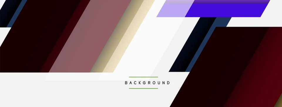 Vector background. Abstract overlapping color lines design with shadow effects Illustrazione stock