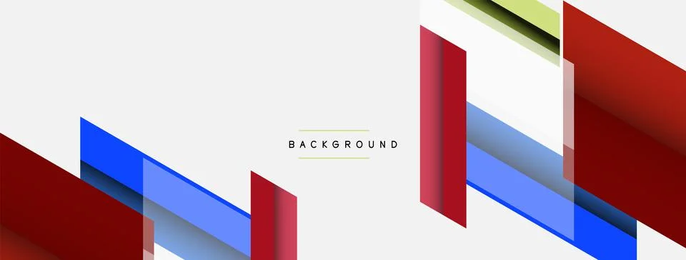 Vector background. Abstract overlapping color lines design with shadow effects Illustrazione stock