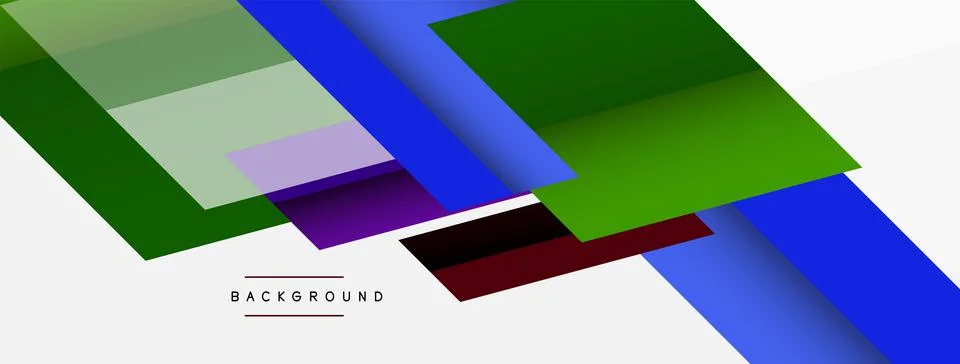 Vector background. Abstract overlapping color lines design with shadow effects Illustrazione stock