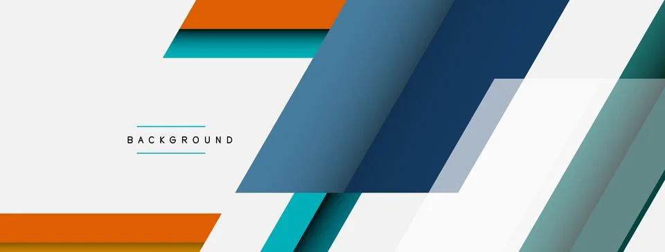 Vector background. Abstract overlapping color lines design with shadow effects 스톡 일러스트