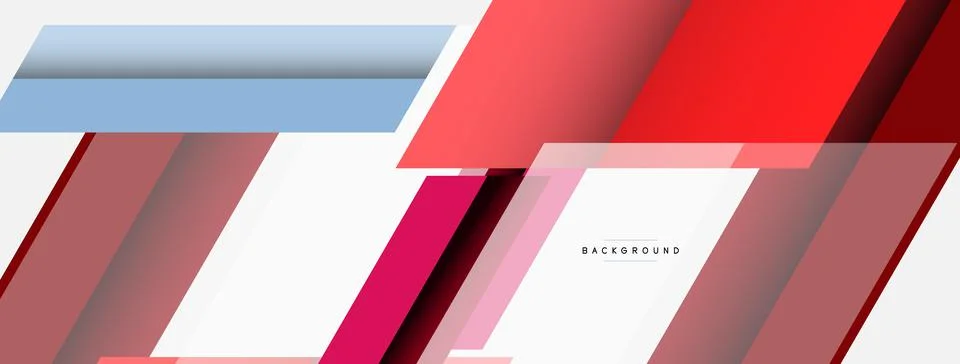 Vector background. Abstract overlapping color lines design with shadow effects Illustrazione stock