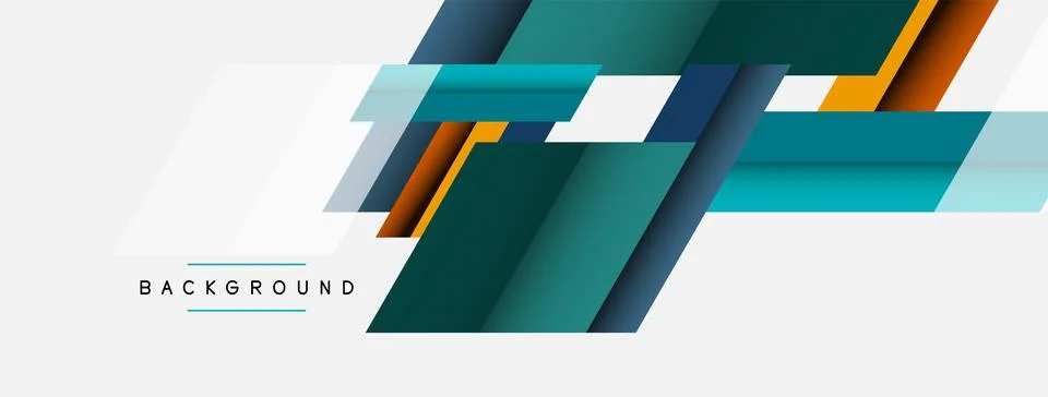 Vector background. Abstract overlapping color lines design with shadow effects Stockillustratie