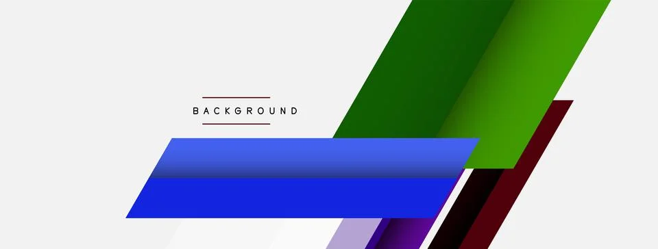 Vector background. Abstract overlapping color lines design with shadow effects 스톡 일러스트