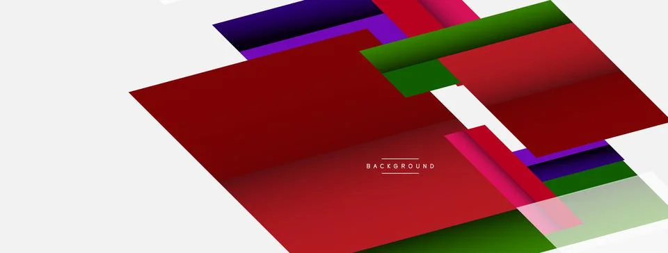 Vector background. Abstract overlapping color lines design with shadow effects Illustrazione stock