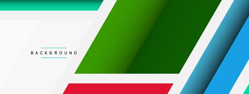 Vector background. Abstract overlapping color lines design with shadow effects Illustrazione stock