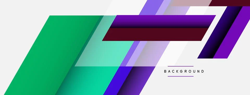 Vector background. Abstract overlapping color lines design with shadow effects Illustrazione stock