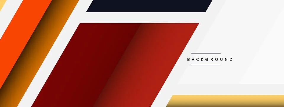 Vector background. Abstract overlapping color lines design with shadow effects 스톡 일러스트