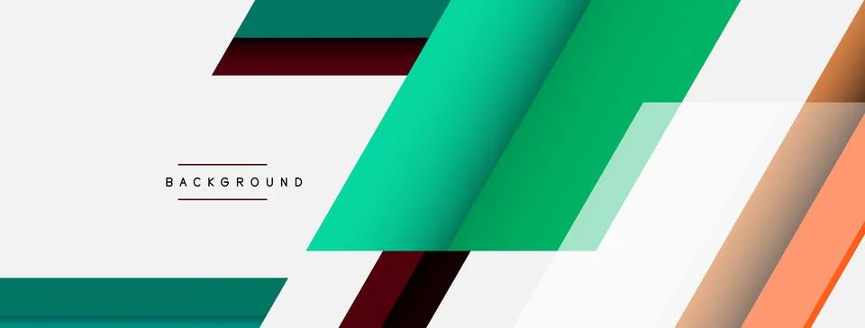 Vector background. Abstract overlapping color lines design with shadow effects Stock Illustration