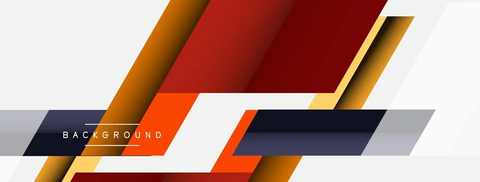 Vector background. Abstract overlapping color lines design with shadow effects Stock Illustration