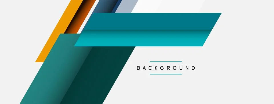Vector background. Abstract overlapping color lines design with shadow effects Stock Illustration