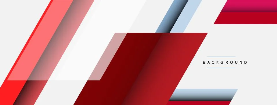 Vector background. Abstract overlapping color lines design with shadow effects Illustrazione stock