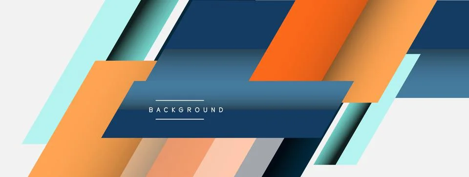 Vector background. Abstract overlapping color lines design with shadow effects Stock Illustration