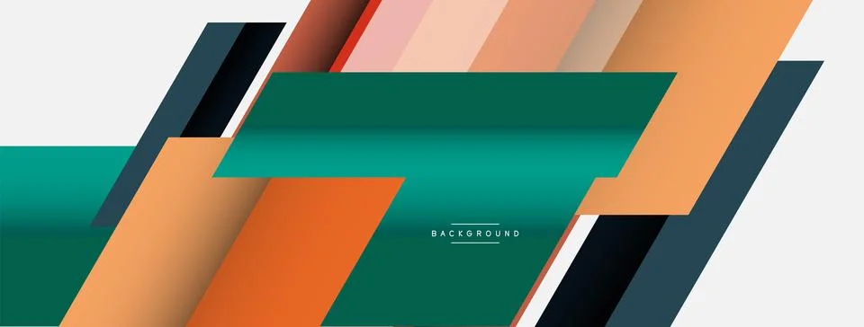 Vector background. Abstract overlapping color lines design with shadow effects Illustrazione stock