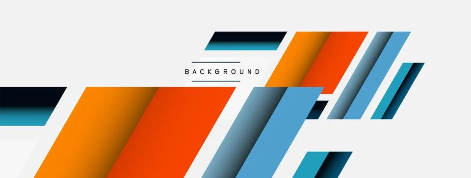 Vector background. Abstract overlapping color lines design with shadow effects 스톡 일러스트
