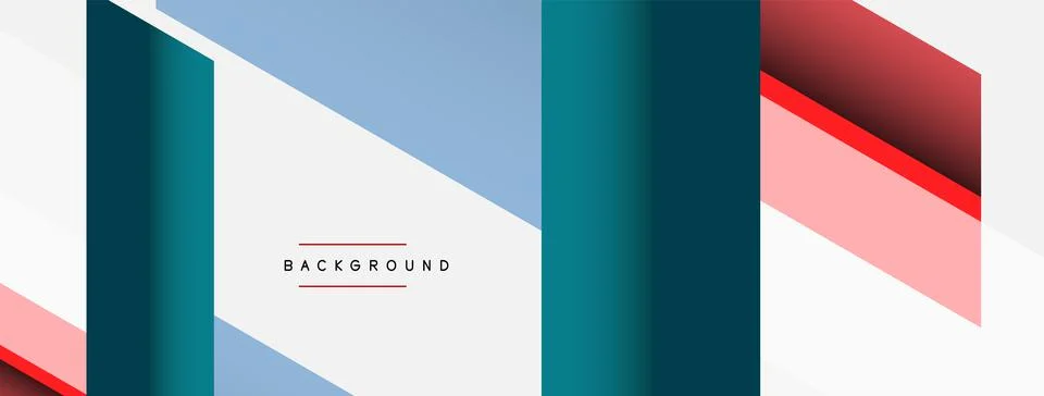 Vector background. Abstract overlapping color lines design with shadow effects 스톡 일러스트