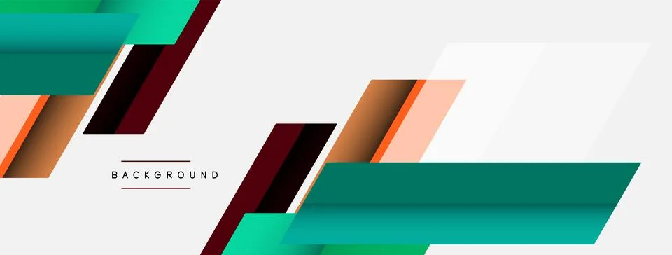 Vector background. Abstract overlapping color lines design with shadow effects Stock Illustration