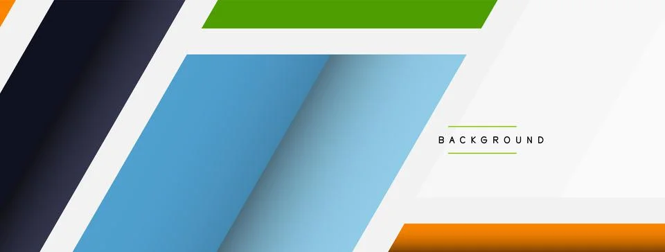 Vector background. Abstract overlapping color lines design with shadow effects Illustrazione stock