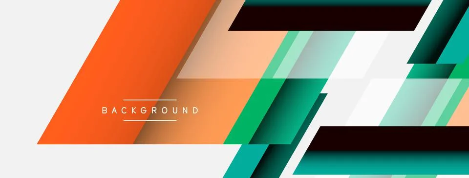 Vector background. Abstract overlapping color lines design with shadow effects イラスト素材