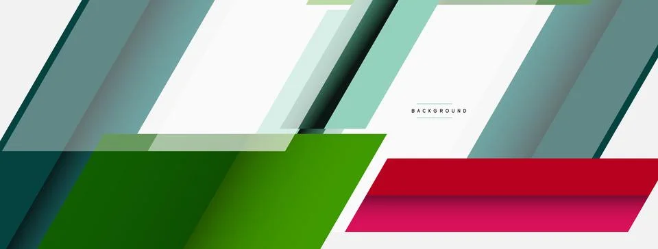 Vector background. Abstract overlapping color lines design with shadow effects Illustrazione stock