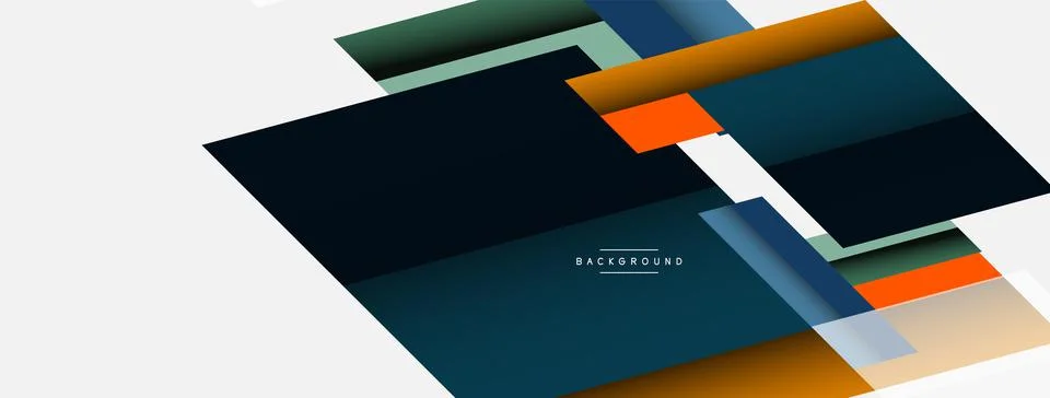 Vector background. Abstract overlapping color lines design with shadow effects Illustrazione stock