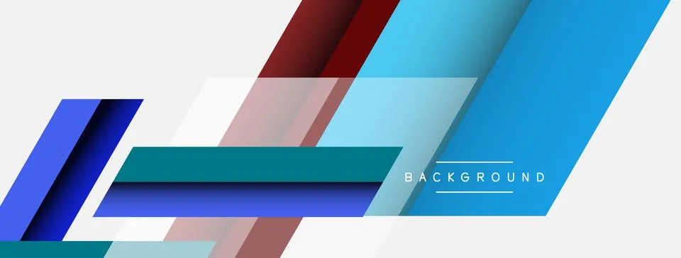 Vector background. Abstract overlapping color lines design with shadow effects 스톡 일러스트