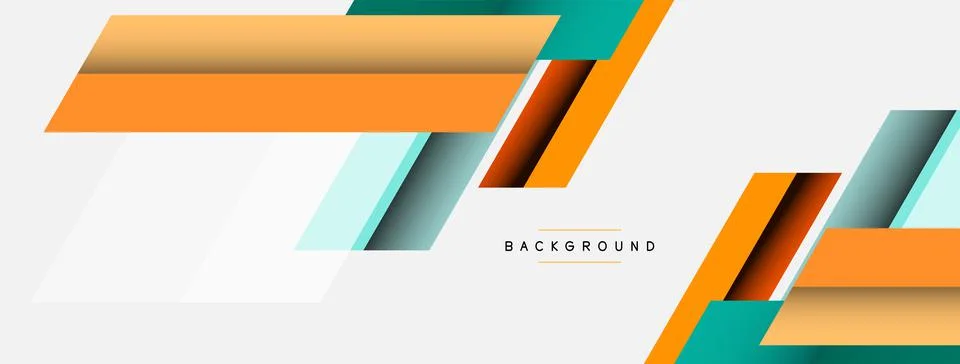 Vector background. Abstract overlapping color lines design with shadow effects Illustrazione stock
