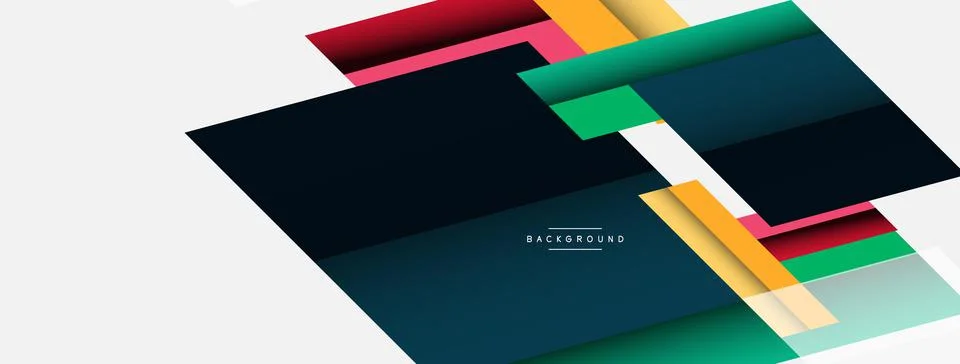 Vector background. Abstract overlapping color lines design with shadow effects イラスト素材