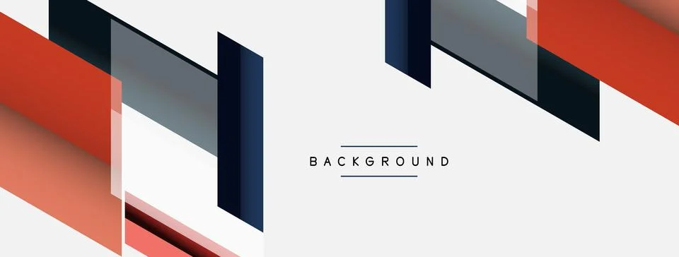 Vector background. Abstract overlapping color lines design with shadow effects Illustrazione stock
