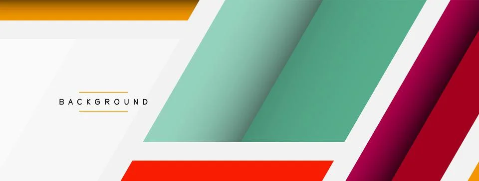 Vector background. Abstract overlapping color lines design with shadow effects 스톡 일러스트