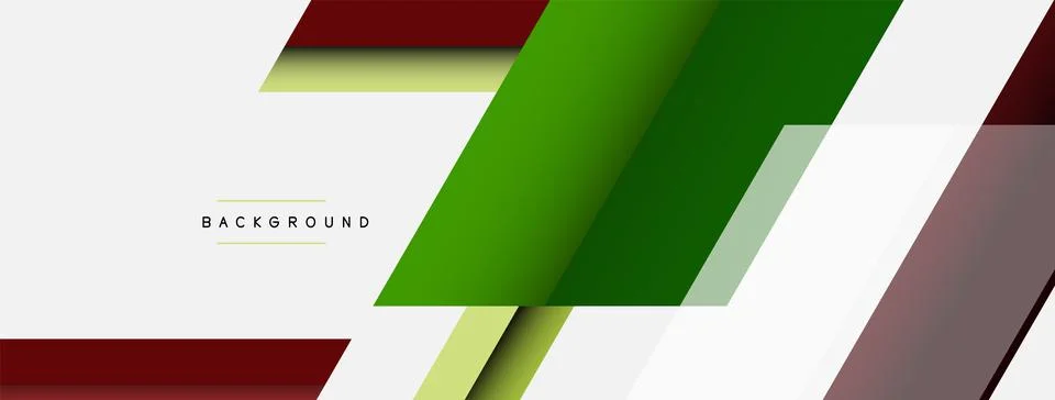 Vector background. Abstract overlapping color lines design with shadow effects Illustrazione stock