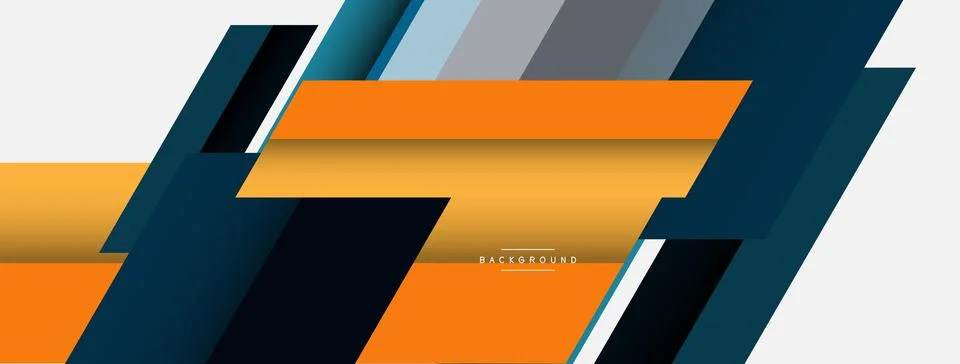 Vector background. Abstract overlapping color lines design with shadow effects イラスト素材