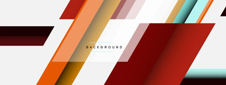 Vector background. Abstract overlapping color lines design with shadow effects 스톡 일러스트