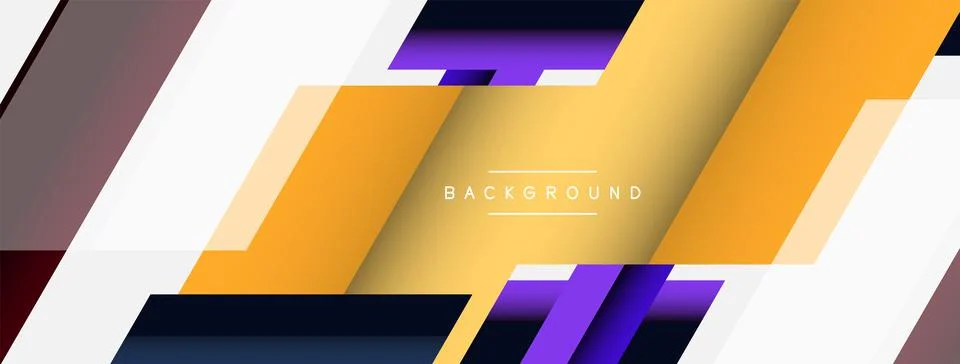 Vector background. Abstract overlapping color lines design with shadow effects Illustrazione stock