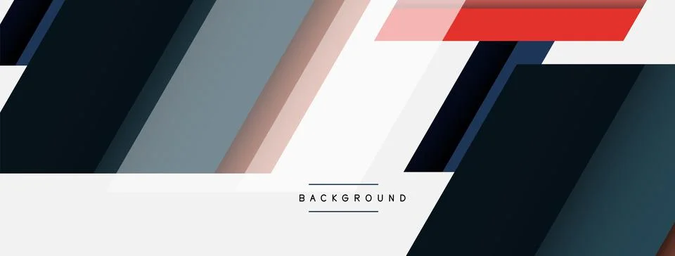 Vector background. Abstract overlapping color lines design with shadow effects Illustrazione stock