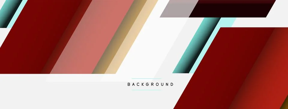 Vector background. Abstract overlapping color lines design with shadow effects Illustrazione stock