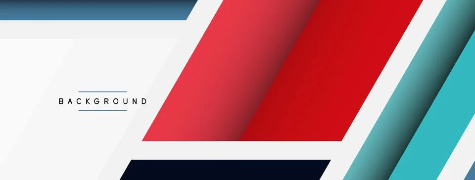 Vector background. Abstract overlapping color lines design with shadow effects 库存插图