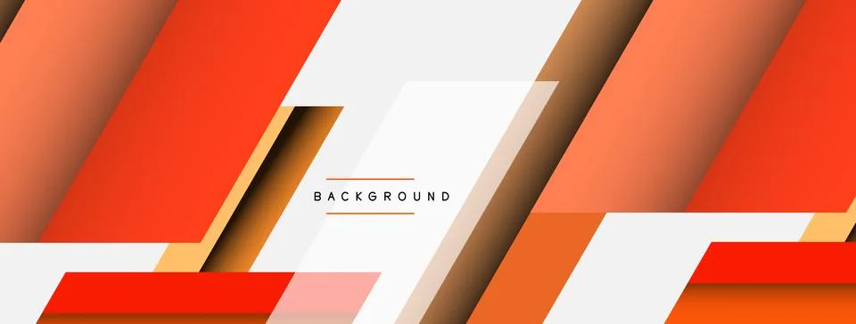 Vector background. Abstract overlapping color lines design with shadow effects Illustrazione stock