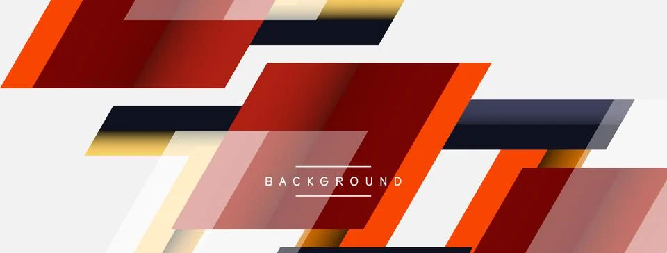 Vector background. Abstract overlapping color lines design with shadow effects Illustrazione stock