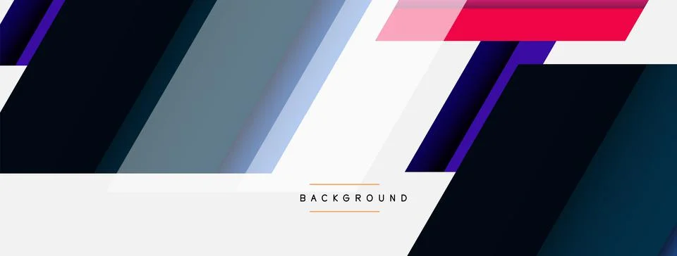 Vector background. Abstract overlapping color lines design with shadow effects Illustrazione stock