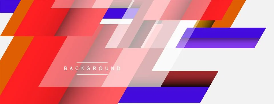 Vector background. Abstract overlapping color lines design with shadow effects イラスト素材