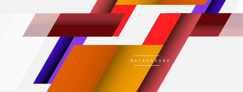 Vector background. Abstract overlapping color lines design with shadow effects イラスト素材