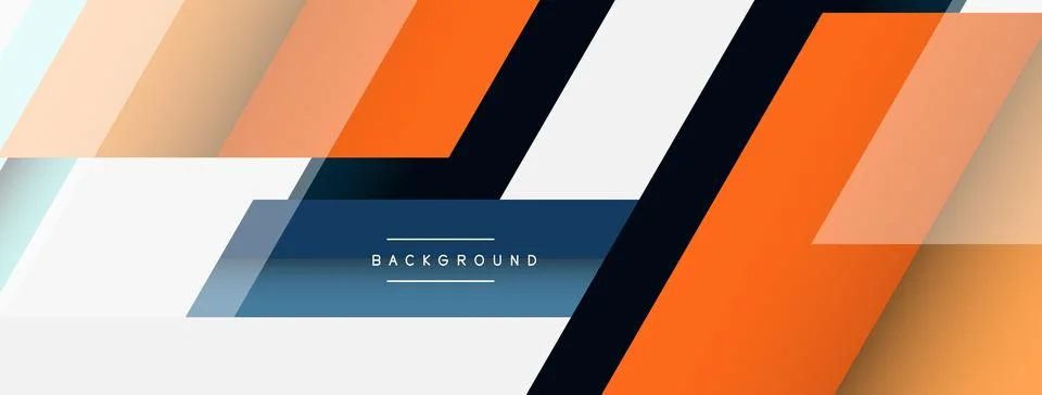 Vector background. Abstract overlapping color lines design with shadow effects Stock Illustration